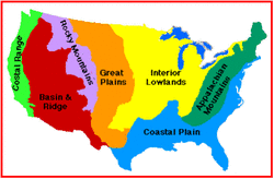 map physical features geographical history